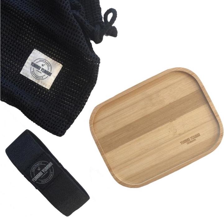 Yummii Yummii Deckel Lid Medium Bambus, Braun