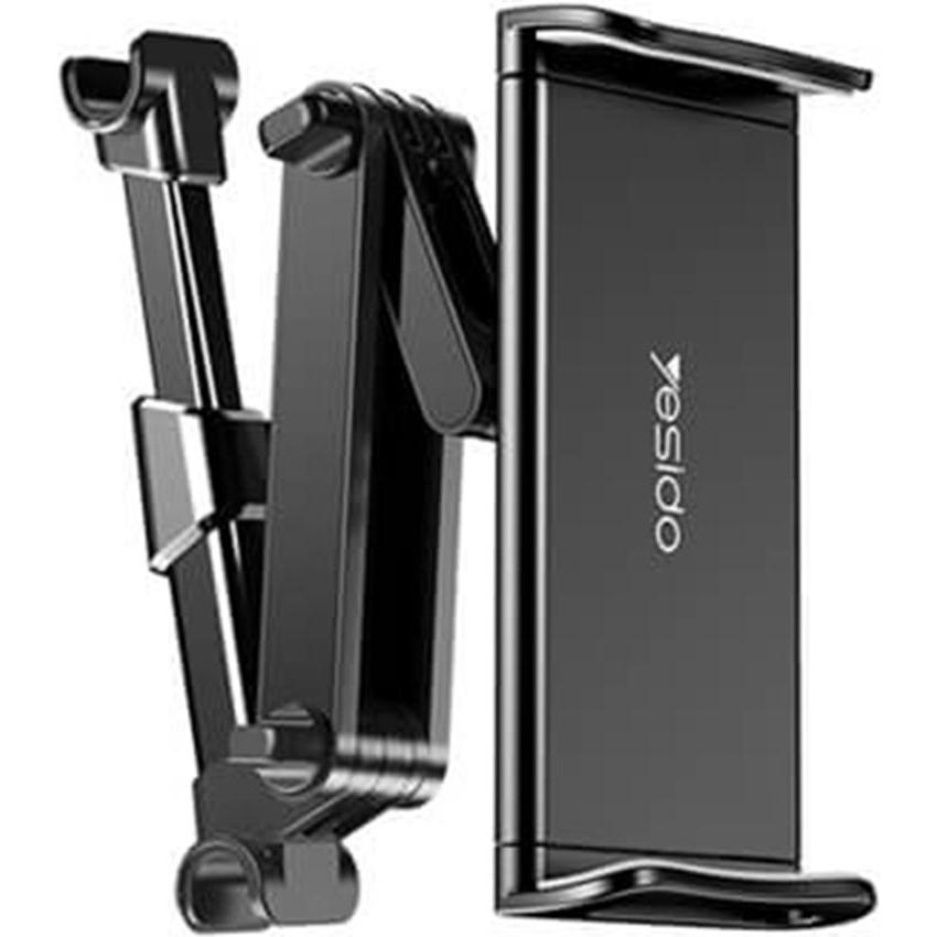 Yesido - Car Holder (C117) - Extendable Arm, 360° Rotation Angle, for Headrest - Black, Supporto per smartphone, Nero