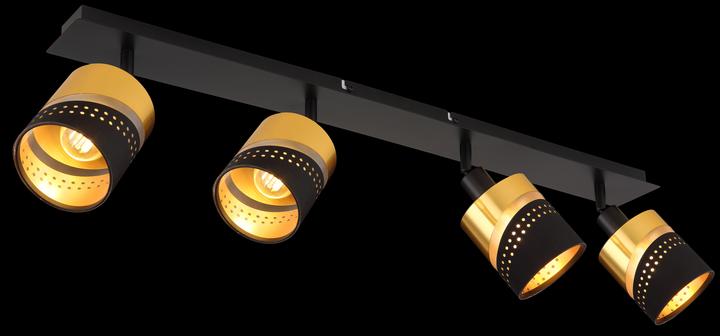 Produktbild Globo Strahler Metall Schwarz Matt, 4xe14