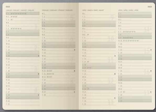 Produktbild Sigel Wochenklender 2023 C2371 lemon yellow, 2S/1W, HC, A6 (A6)