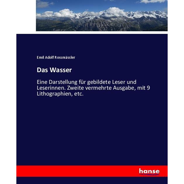 Das Wasser, Fachbücher von Emil Adolf Rossmässler