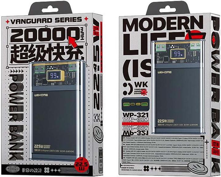 Immagine prodotto Wekome Banca di potenza Super Charging PD (20000 mAh, 20 W)