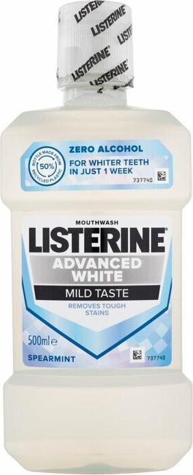 Produktbild Listerine Advanced White Mild Taste Mouthwash (500 ml, Mundwasser)