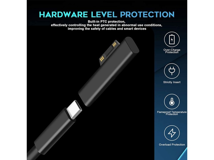 Produktbild PowerGuard USB-C zu Microsoft Surface Adapter (USB Typ C, USB Typ C)