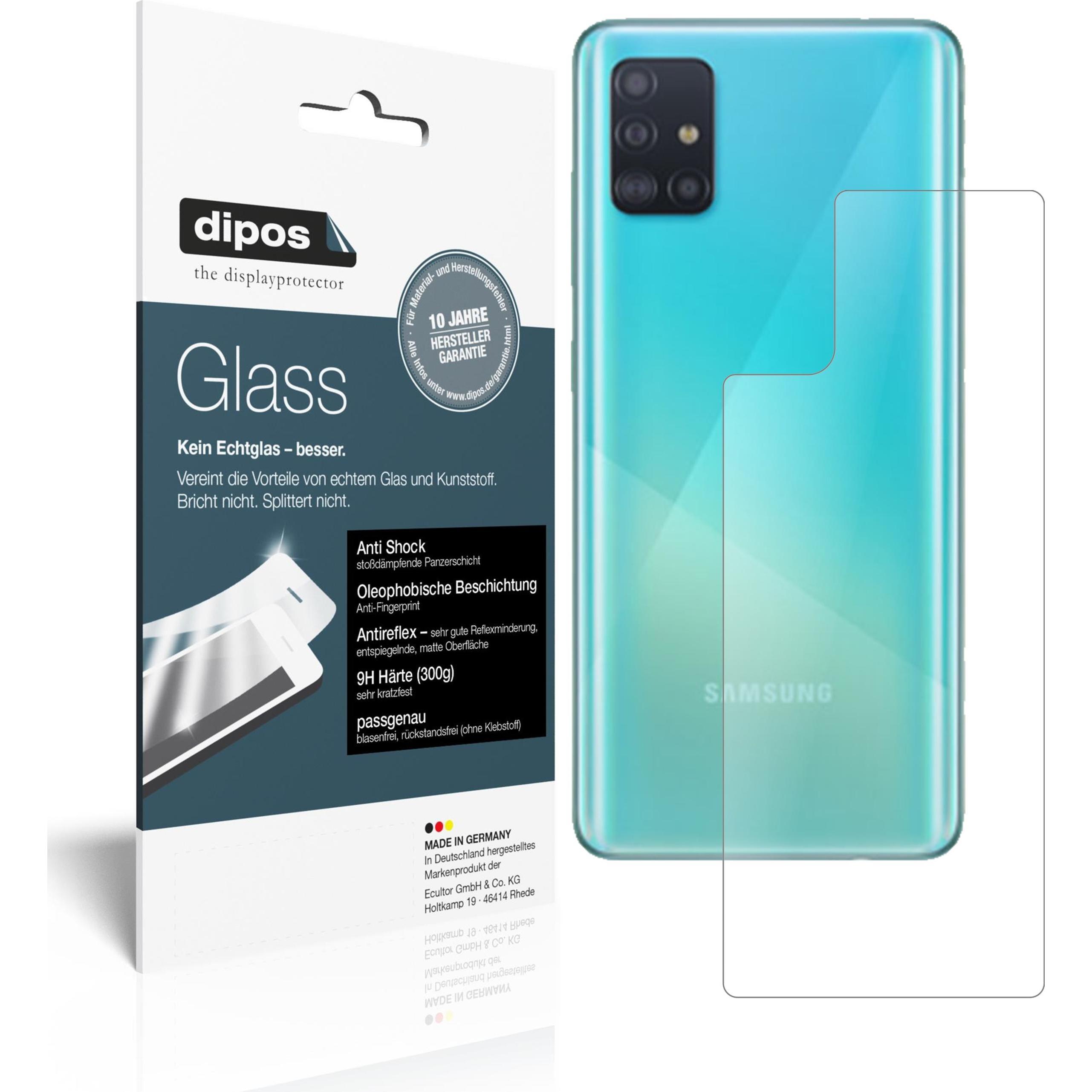 Dipos Displayschutz Anti-Shock (2 Stück, Samsung Galaxy A71), Smartphone Schutzfolie, Transparent
