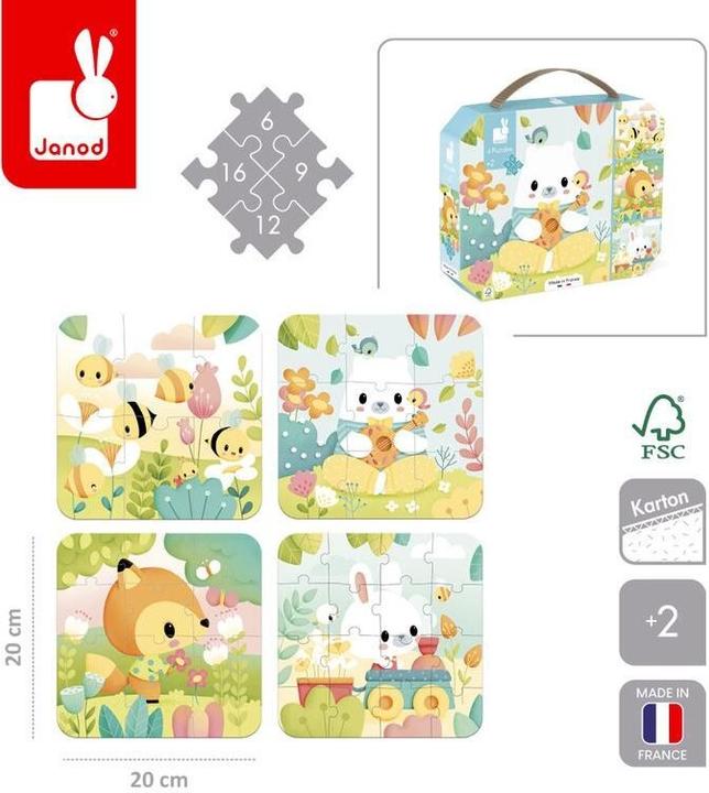 Actual product image Janod Puzzle Pure Progressive (43 pieces)