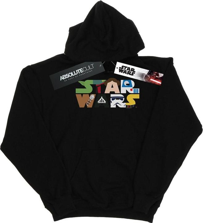Immagine prodotto Star Wars Character Logo Felpa con Cappuccio Ragazzi (128)