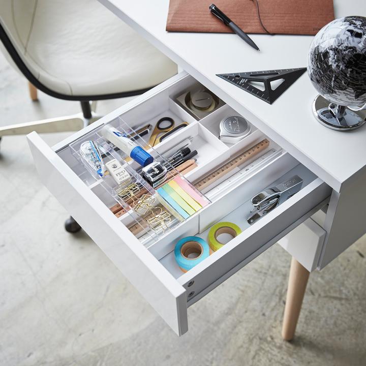 Actual product image Yamazaki Pull-out drawer organiser with TOWER attachment