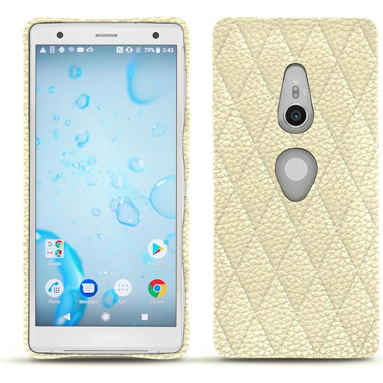 Thumbnail - Noreve Lederschutzhülle (Sony Xperia XZ2), Smartphone Hülle, Weiss