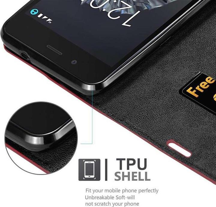 Actual product image Cadorabo Book Invisible Magnet Cover (BQ Aquaris X5)