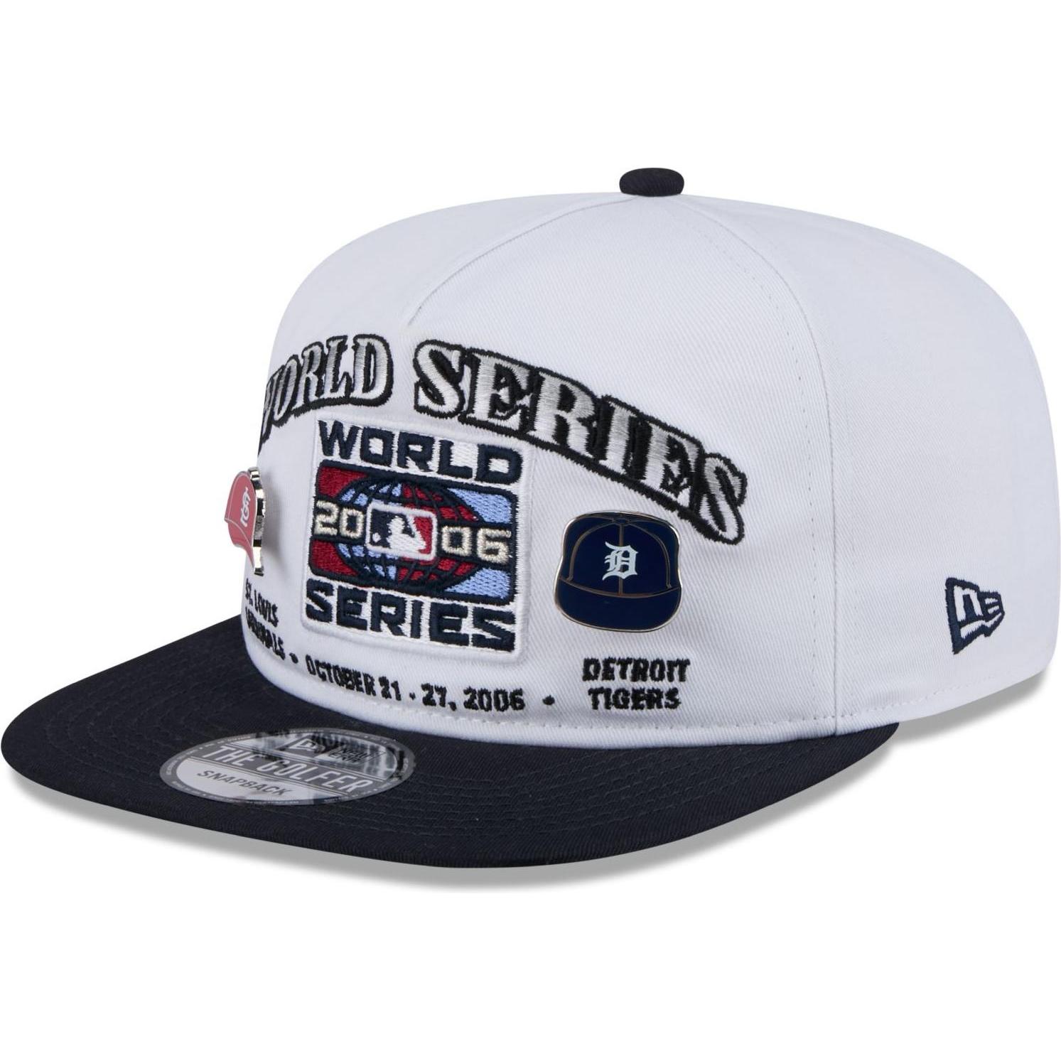 New Era, Herren, Cap, Golfer Cap - World Series 2006 Pin Cardinals Tigers, Weiss, (One Size)