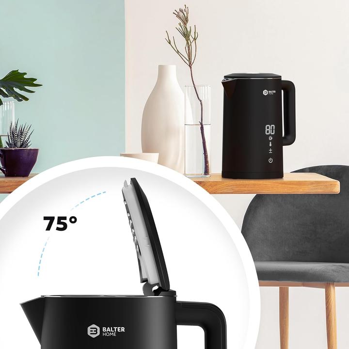 Produktbild Balter WK-11BL-LCD Wasserkocher aus Edelstahl mit Temperatureinstellung (1.50 l)