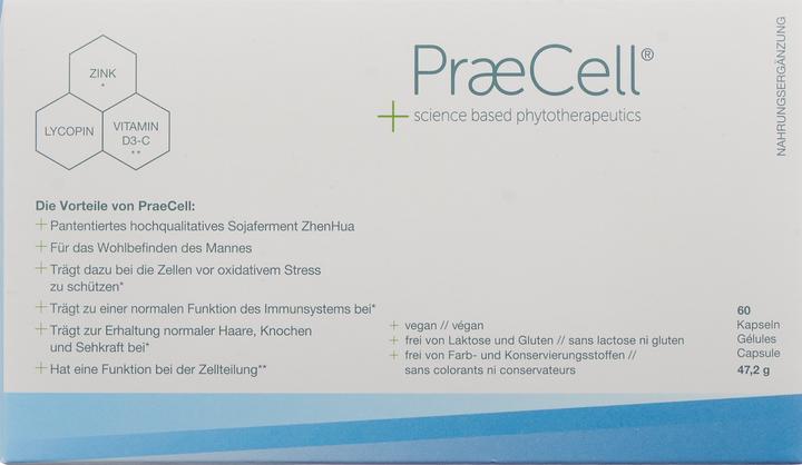 Nutritional values and ingredients PraëCell Kapsel (60 pcs., Capsules, 81 g)