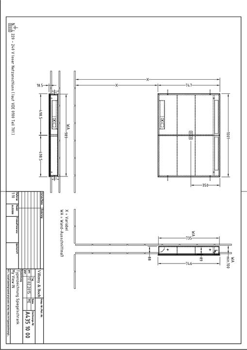 Image du produit Villeroy & Boch My View-In armoire de toilette à encastrer, avec éclairage, 1001x747x107 mm, A