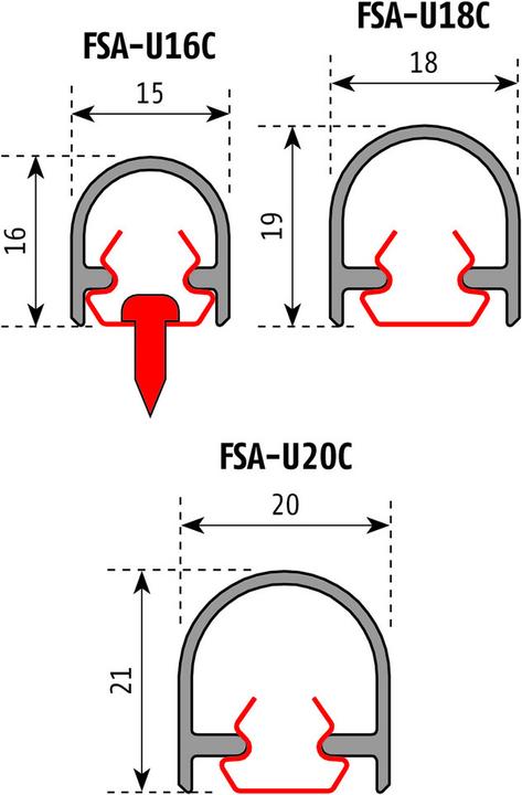 Produktbild Planet Abdeckprofile FSA 8100 U-Clip