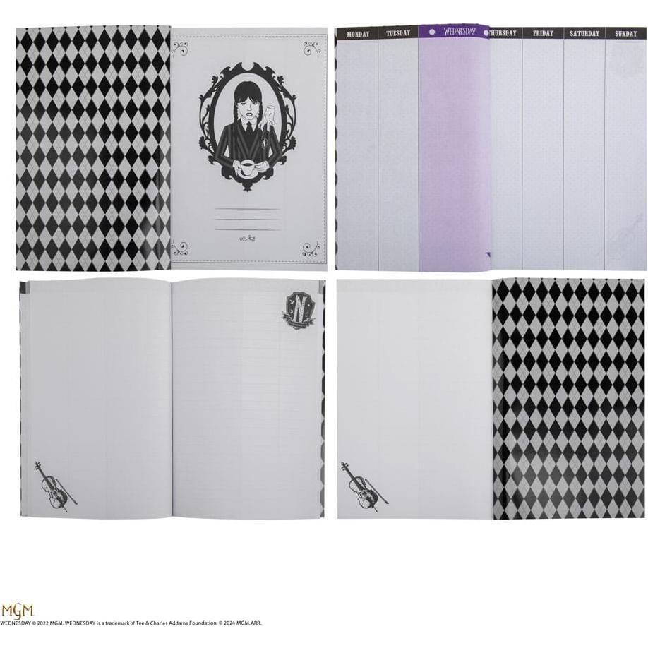 Thumbnail - Cinereplicas, Heft + Block, Wednesday Schreibset 5-teilig Black