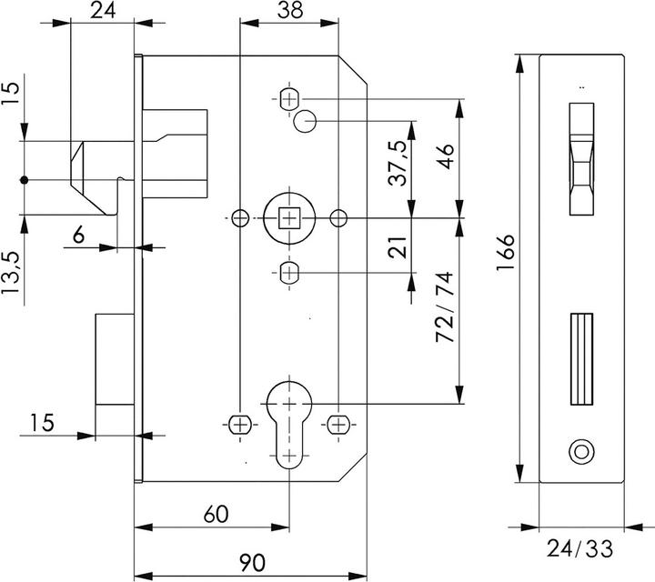 Productafbeelding Amf Schuifpoortsloten 142S (1 Pcs.)