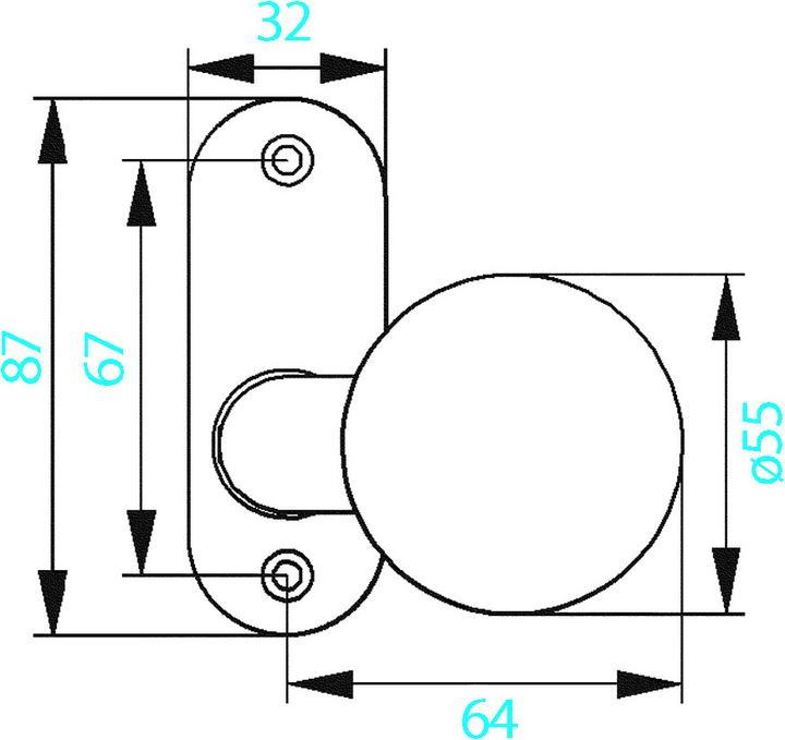 Productafbeelding Amf Deurknoppen aangezwengeld 433 (1 Pcs.)