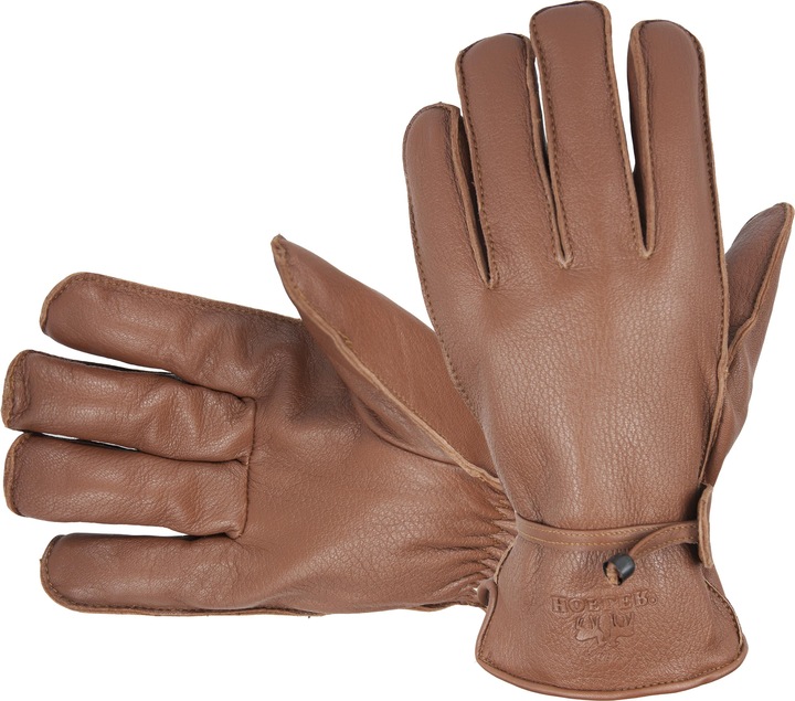 Image du produit Hofler Gants en cuir de cerf pour hommes, noir (10.5)