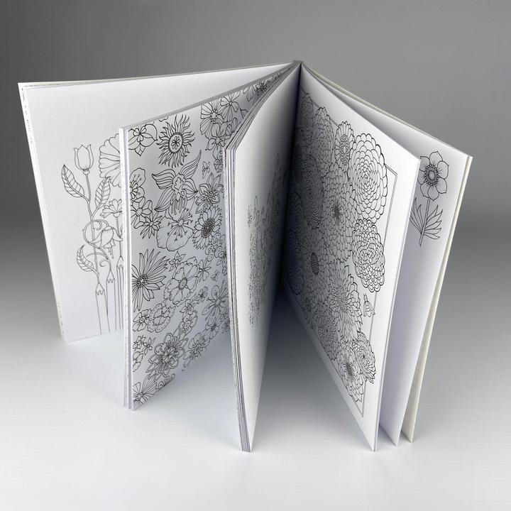 Actual product image A paradise full of flowers: colouring book for adults