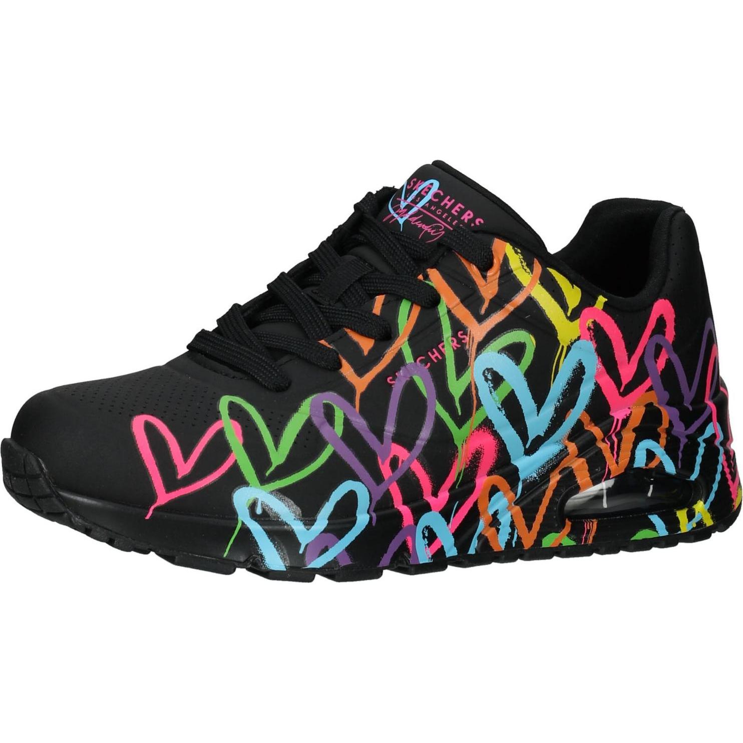 Skechers, Donne, Sneaker, Scarpe Stringate Da Donna 177981, Nero, (36.5)