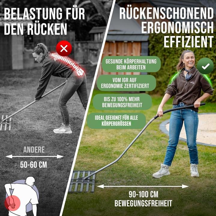 Actual product image Green Spark Rasenrakel mit Klicksystem