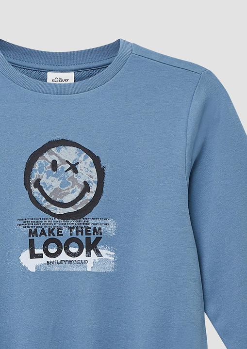 Image du produit s.Oliver Sweatshirt Sweatshirt aus Baumwollmix mit Smiley®-Print (170, 176)
