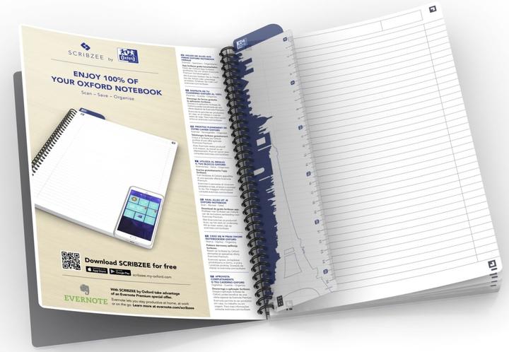 Actual product image Oxford Spiral book (A4, Lined, Soft cover)