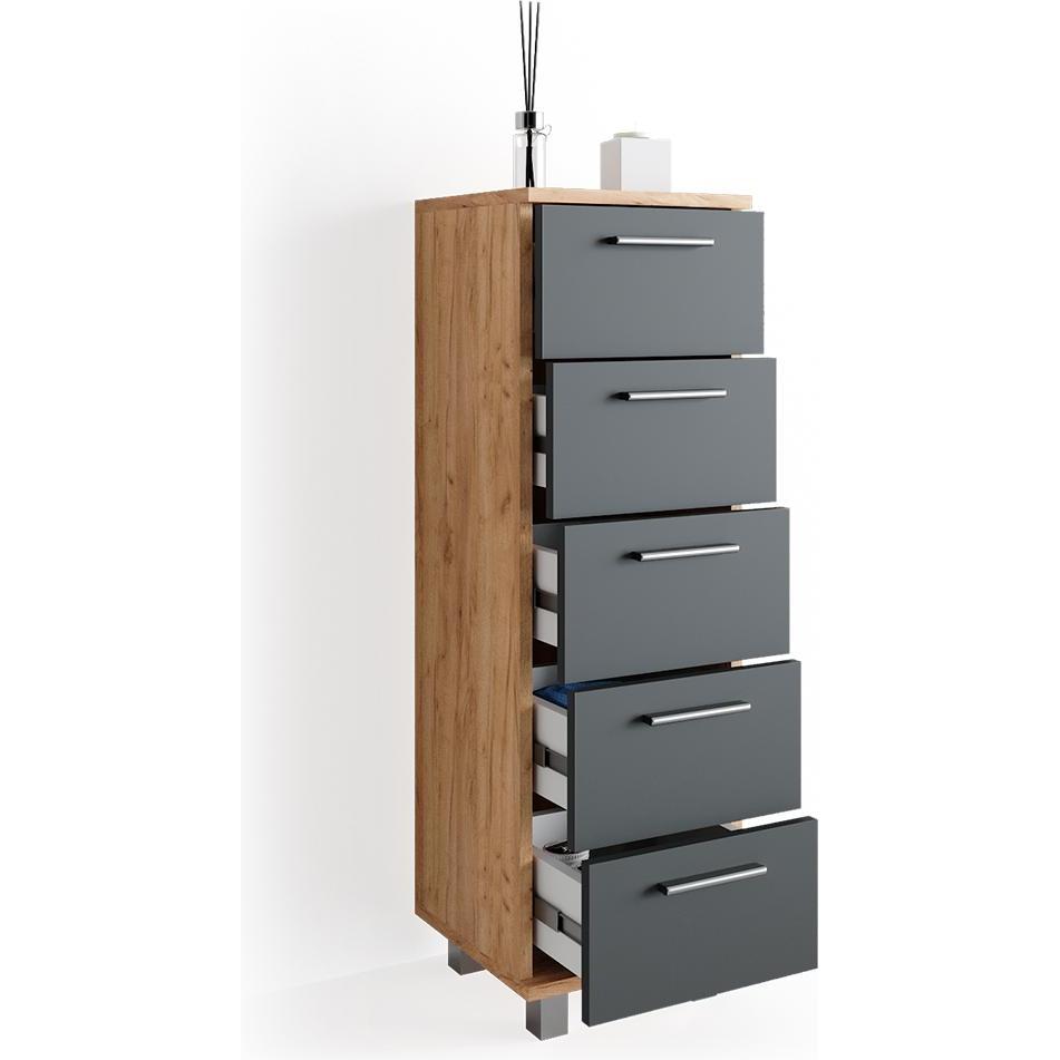 Vicco, Badezimmerschrank, Ilias (30 x 95 x 30 cm)