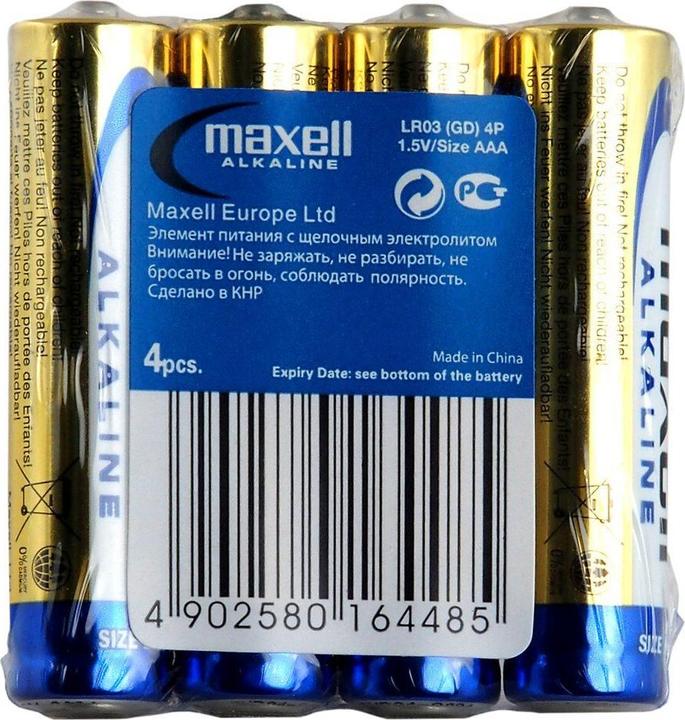 Image du produit Maxell Pile micro alcaline. AAA, LR03, 4 pièces (4 pcs, AAA)