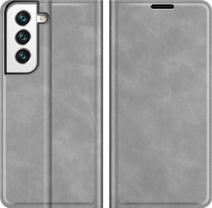 Produktbild Cazy Book Case Kompatibel mit Samsung Galaxy S22+ - Hülle klappbar Magnetisch Kunstleder - Grau (Samsung Galaxy S22+)