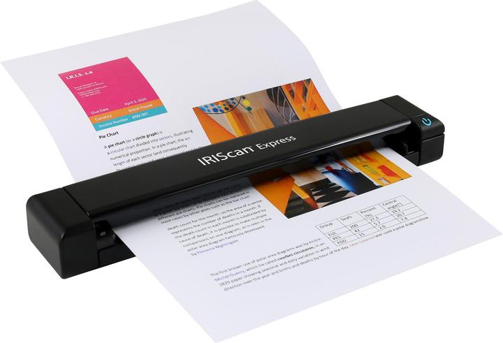 Image du produit Iris Scanner à feuilles pour documents Express 4 458510 (A4, USB, câble USB) (USB)