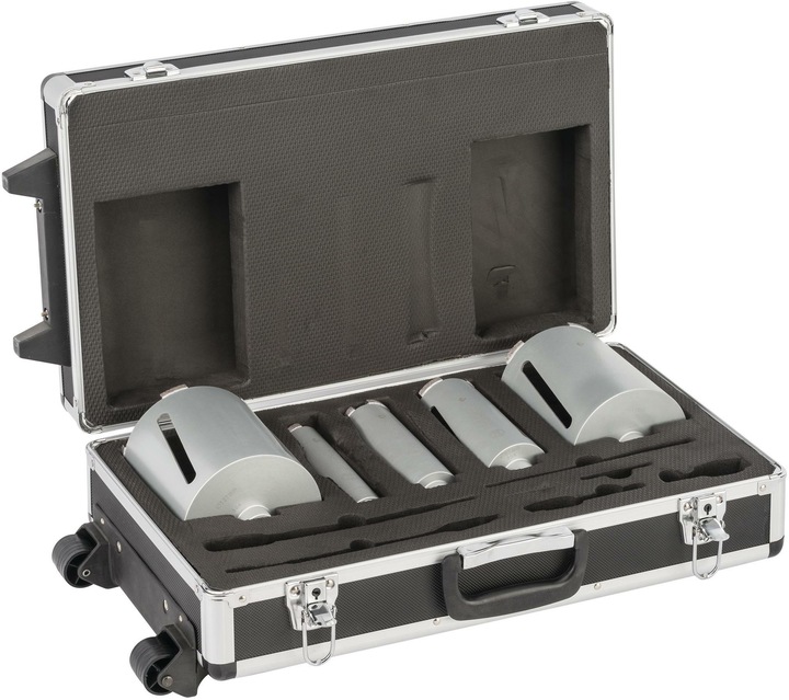 Bosch Professional Zubehör Diamanttrockenbohrkronen-Set, 5-tlg., G 1/2 Zoll, 38–127 mm (127 mm, 117 mm, 65 mm, 52 mm, 38 mm)