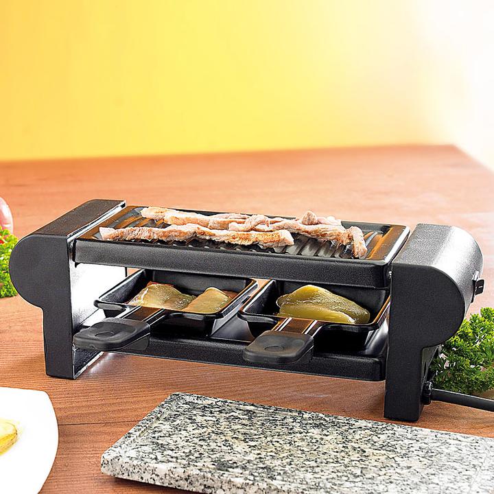 Actual product image Rosenstein & Söhne Raclette for 2 with grill attachment & hot stone