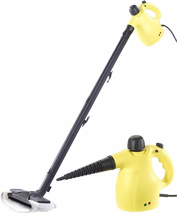Sichler 2in1-Hand-Dampfreiniger, Dampfmopp & -Besen