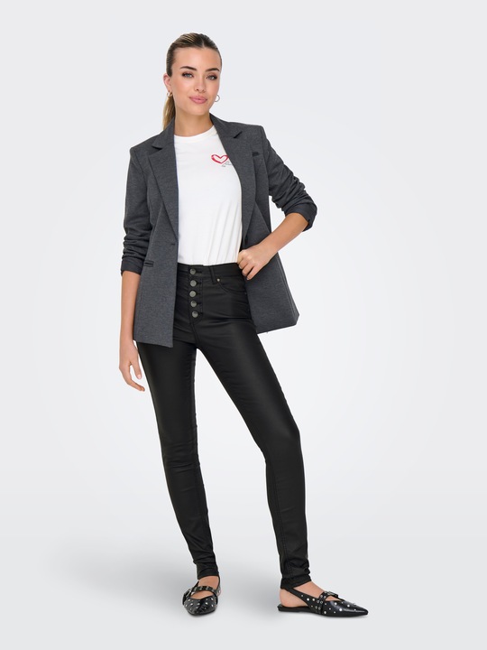 Produktbild Only ONLBlush HW Button beschichtet Skinny Fit Jeans (32)
