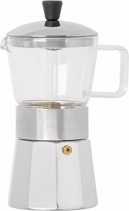Cucina di Modena Cafetière expresso design avec verseuse en verre borosilicaté (6 Tasses)