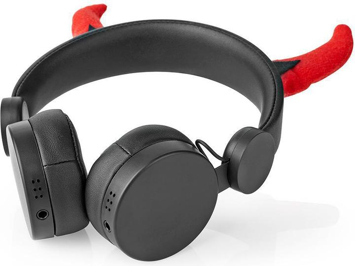 Produktbild Nedis On-Ear-Kopfhörer mit Kabel On-Ear-Kopfhörer mit Kabel 3.5 mm Seillänge: 1.20 m 85 dB Red/Schwa (Keine Geräuschunterdrückung, Kabelgebunden)