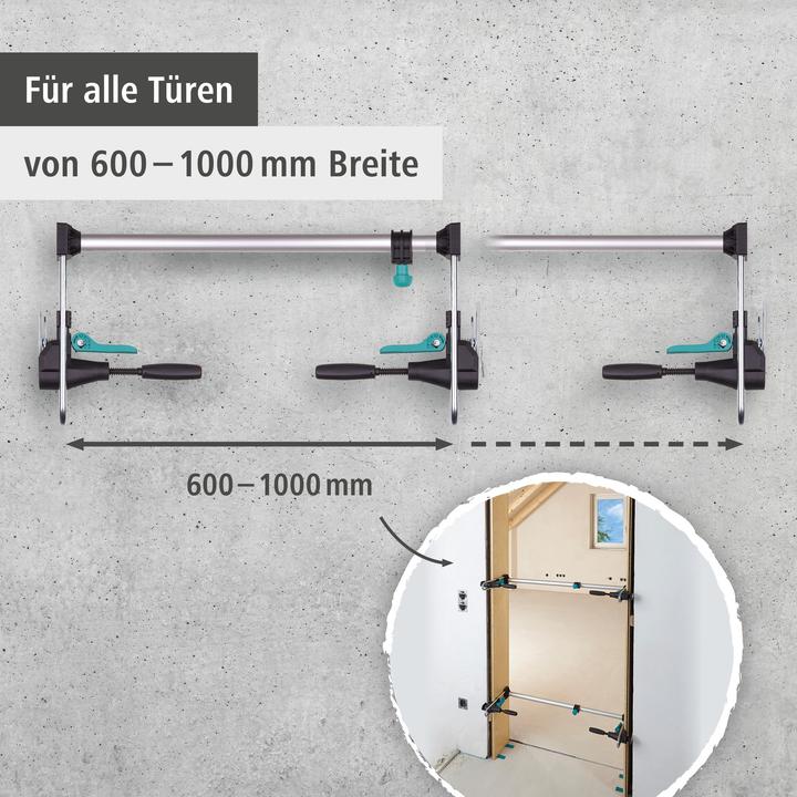 Produktbild wolfcraft 1 Türfutter-Montageset PRO 8-tlg. (1000 mm)