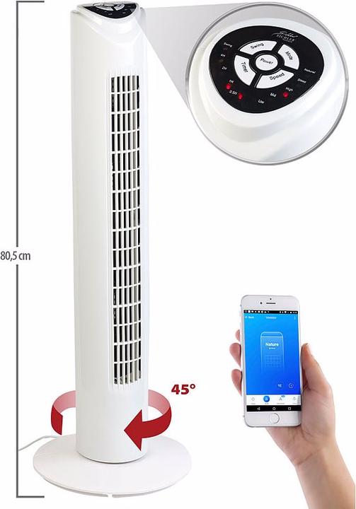 Image du produit Sichler Ventilateur de tour avec WLAN et App (54 dB)
