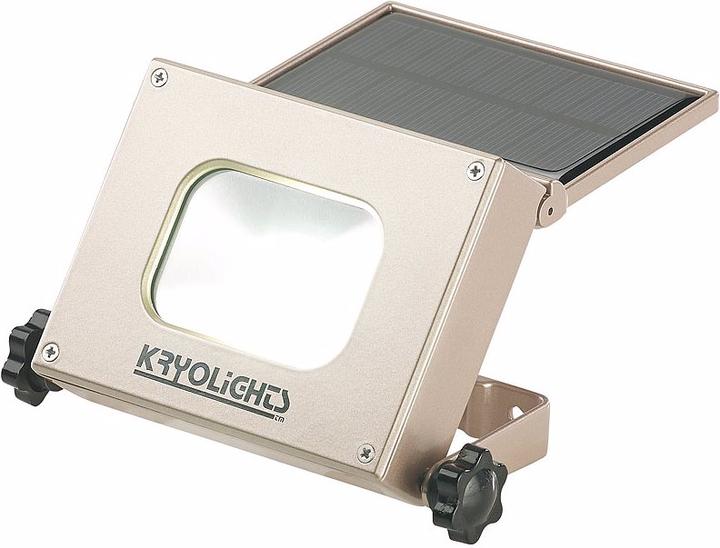 Actual product image KryoLights 2in1 LED floodlight with powerbank and solar panel