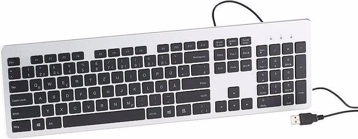 Image du produit GeneralKeys Clavier complet USB, super mince avec touches ciseaux (Allemagne, Filaire)