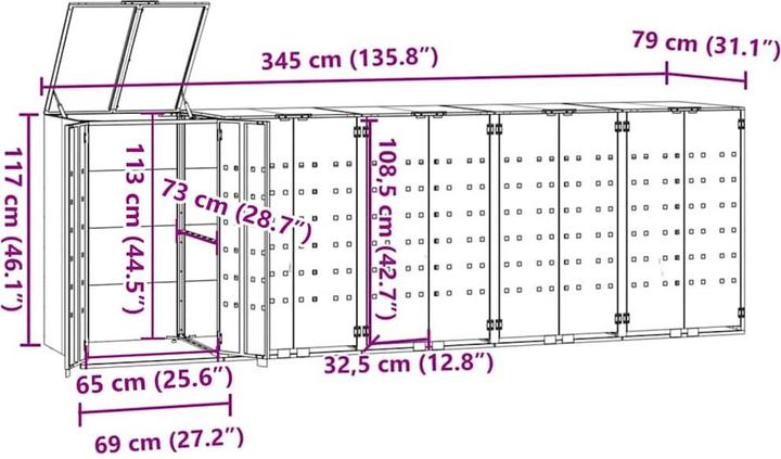 Image du produit vidaXL Mülltonnenbox