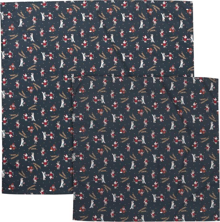 Image du produit Vertbaudet 2er-Set Furoshiki-Geschenktücher Weihnachtsmann und Freunde