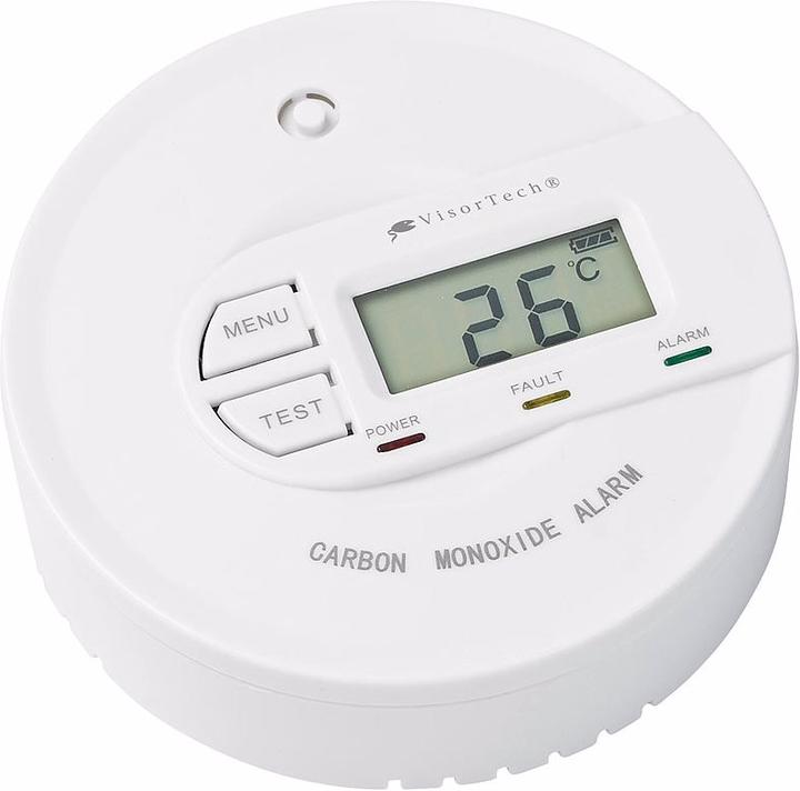 Actual product image VisorTech Carbon monoxide detector with 10-year sensor & display