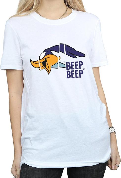 Actual product image Looney Tunes Womens/Ladies Beep Beep Road Runner Cotton Boyfriend T-Shirt (XL)