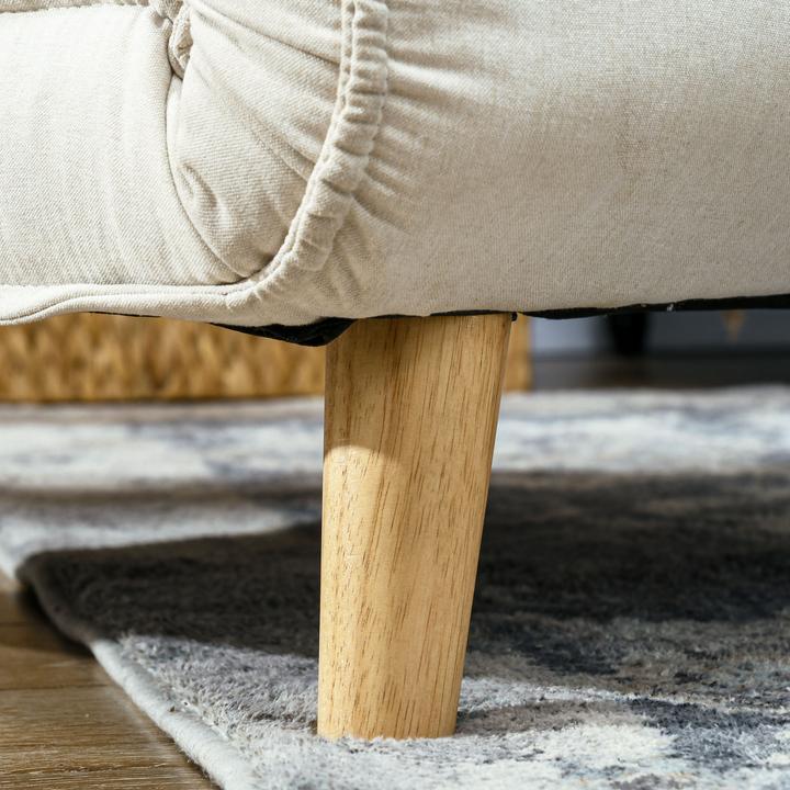 Immagine prodotto Homcom Schlafsessel Polyester, Stahl Cremeweiss