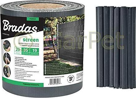 Actual product image Bradas PVC Privacy Strip Foil Fence Balcony Roll Mat Screen Anthracite 35 m