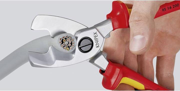 Produktbild Knipex Kabelscheremit Doppelschneide 95 16 200 SB (260 mm)