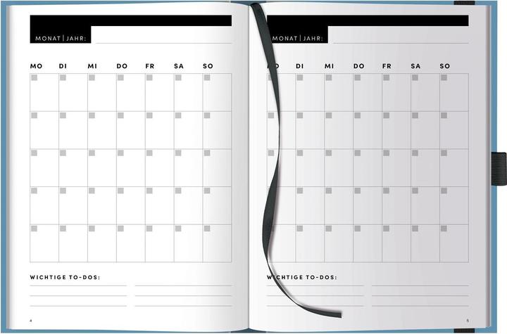 Actual product image Projekt-Meeting-Planer Aqua (A5, Plain, Hardcover)